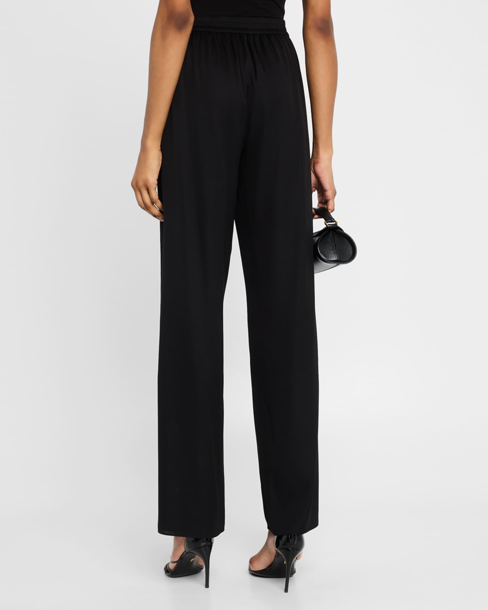 Wide-Leg Stretch Georgette Pants Product Image