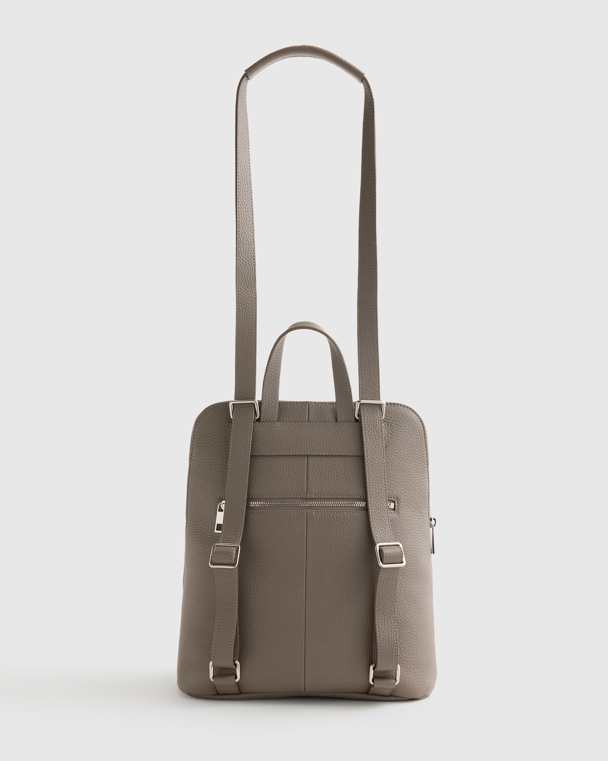 Quince | Women's Italian Leather Convertible Backpack in Mink Product Image