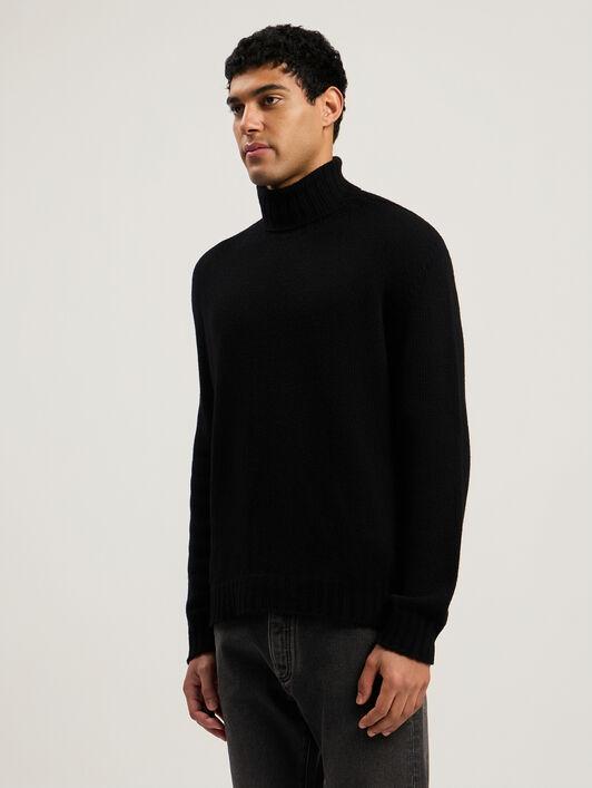 Curved Logo Tneck Sweater Product Image
