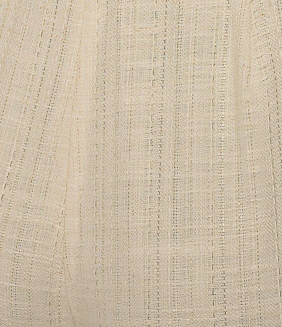 Donna Karan Novelty Linen Blend Metallic Wide Leg Pants Product Image