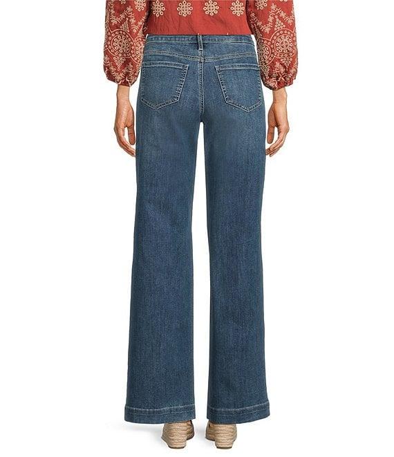 NYDJ Teresa Wide Leg Button Front Jeans Product Image