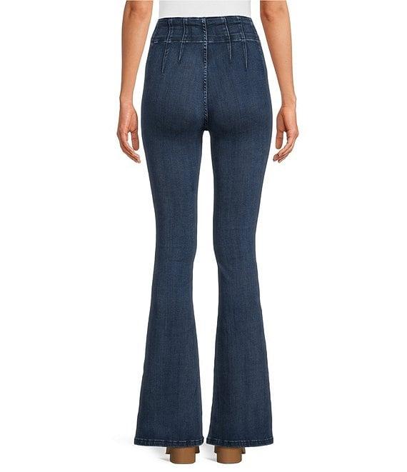 Free People Jayde High Rise Stretch Denim Flared Leg Denim Jeans Product Image