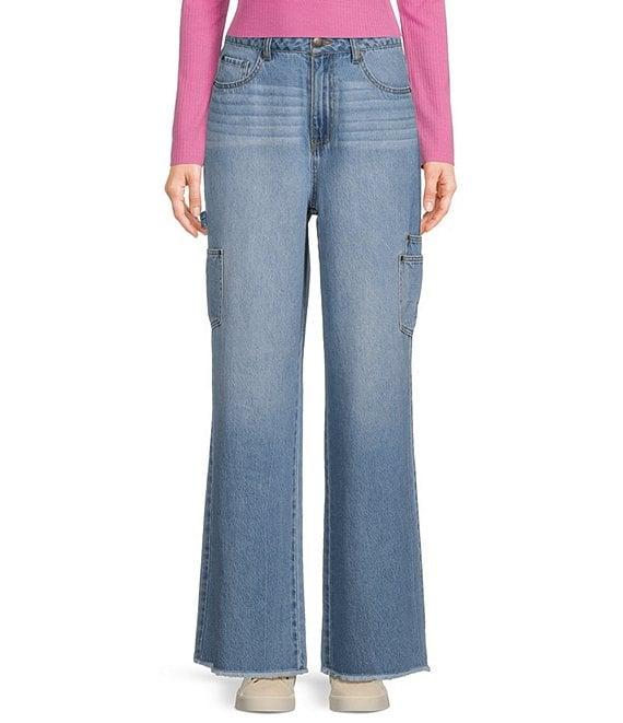 GB Denim Wide Leg Cargo Jeans Product Image