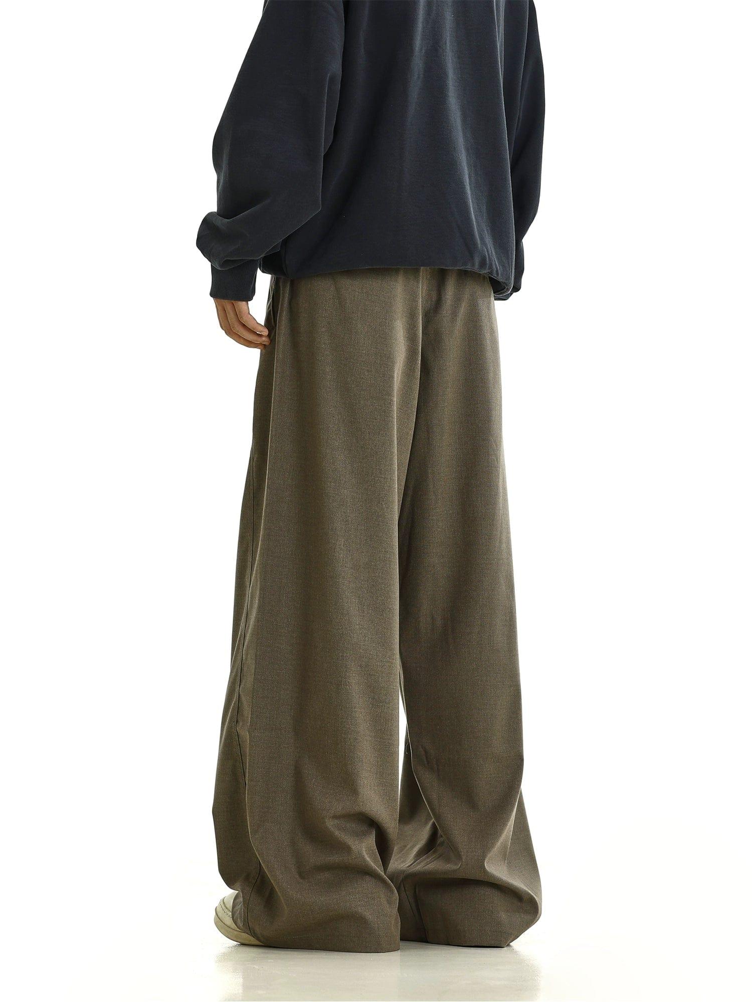RT No. 11963 BROWN WIDE STRAIGHT PANTS Product Image