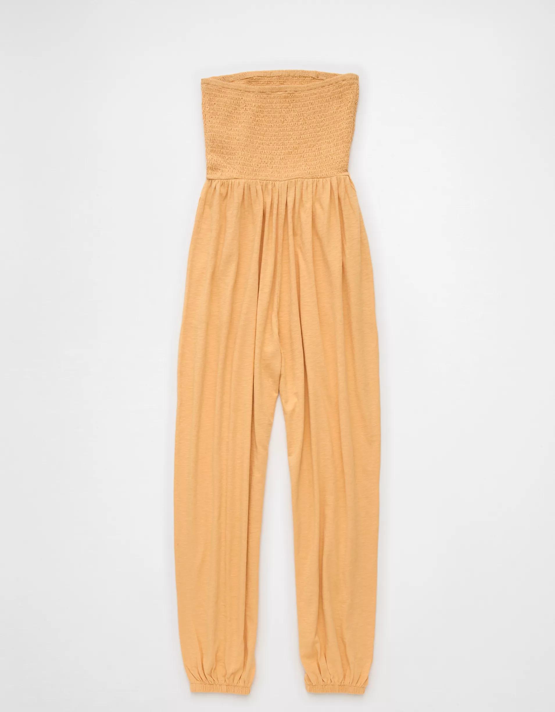 AE Sunchaser Knit Smocked Tube Jumpsuit Product Image