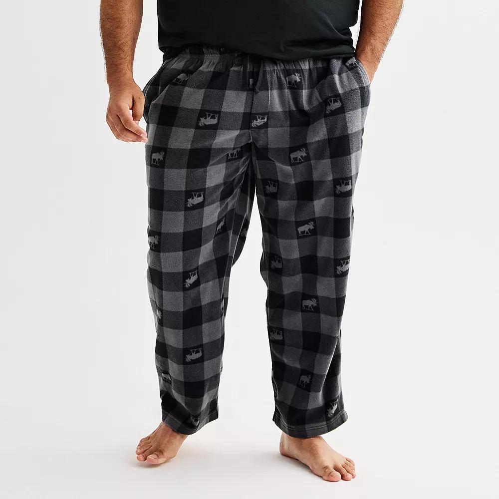 Big & Tall Sonoma Goods For Life® Microfleece Pajama Pants, Men's, Size: 3XL Tall, Dog Paw Blue Product Image