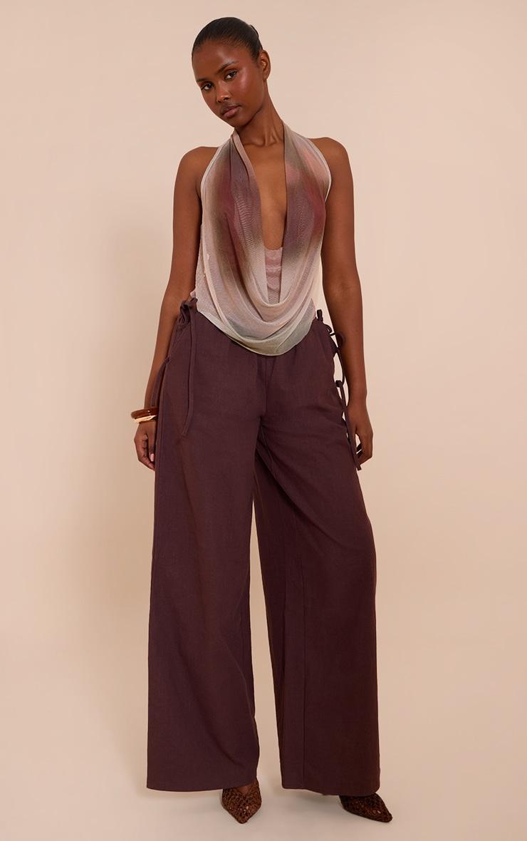 Multi Printed Mesh Halter Neck Top Product Image