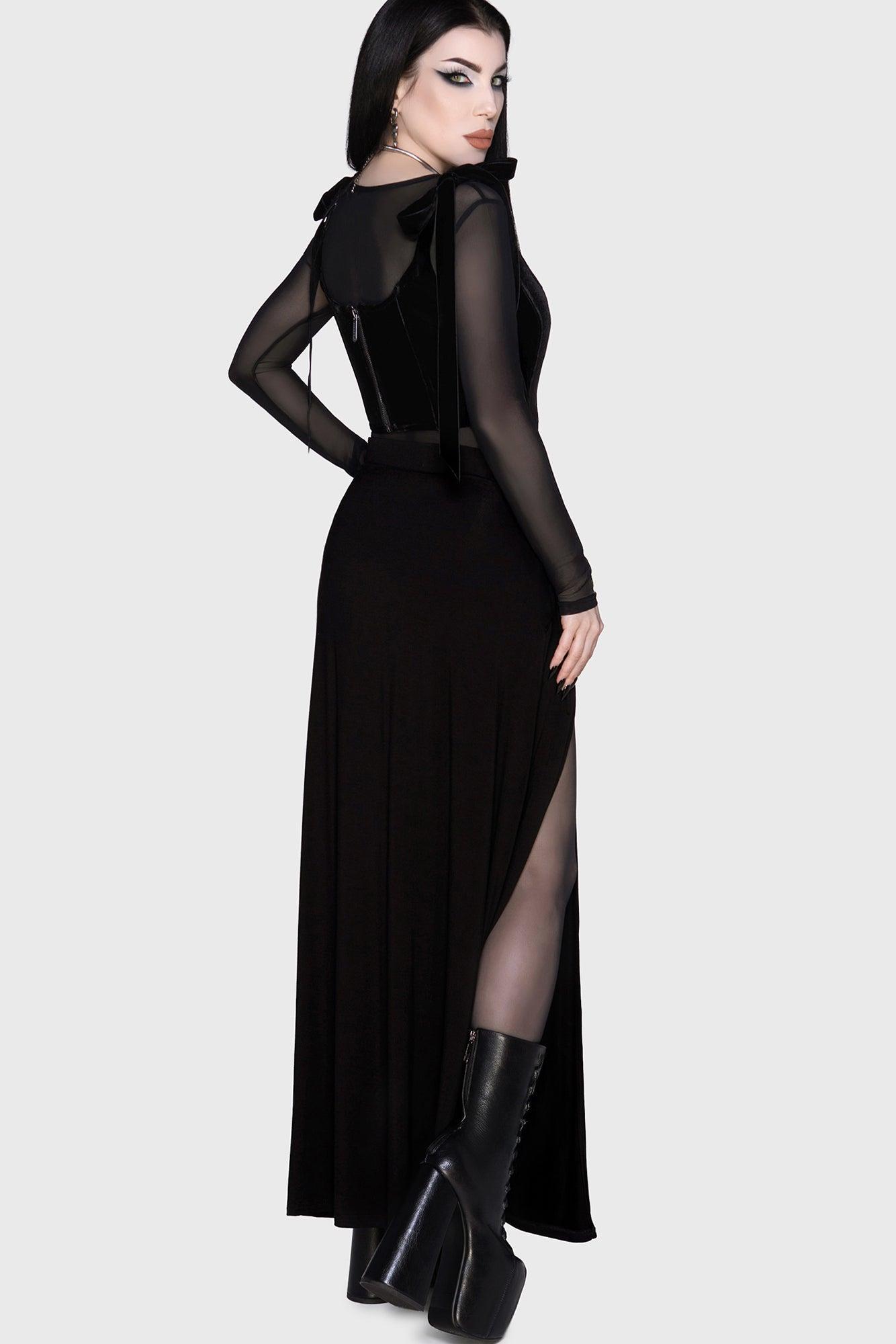 Hellverina Split Maxi Skirt Female Product Image