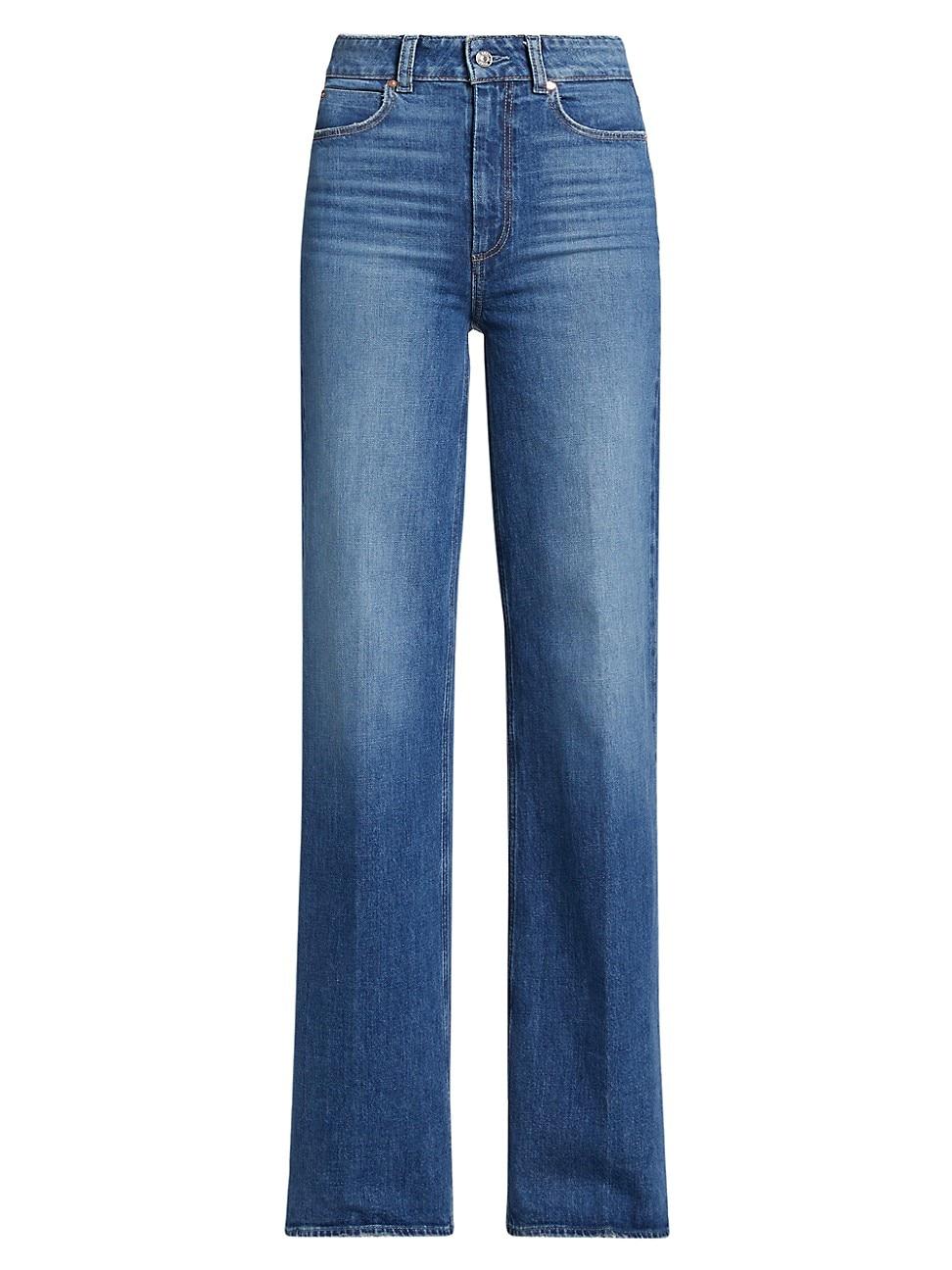Womens Sasha High-Rise Stretch Wide-Leg Jeans Product Image