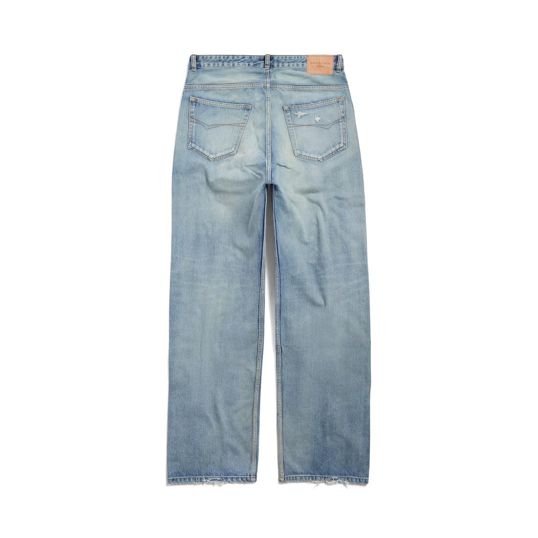 Ripped Pants Medium Fit in Light Blue Product Image