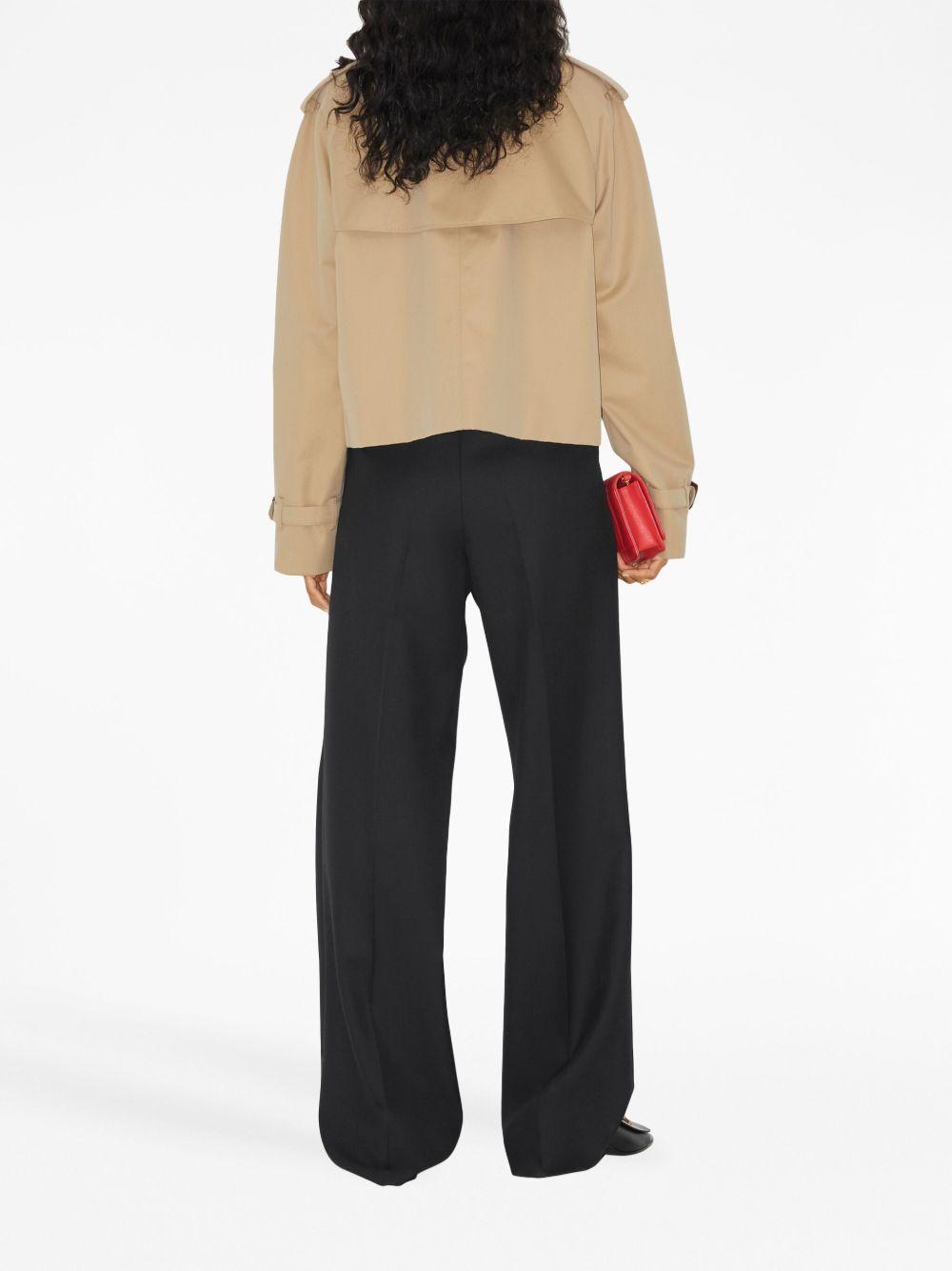 double-breasted cotton trench coat Product Image