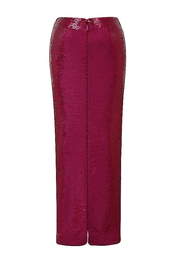 Teia  hot pink draped corset midi dress - sale Product Image