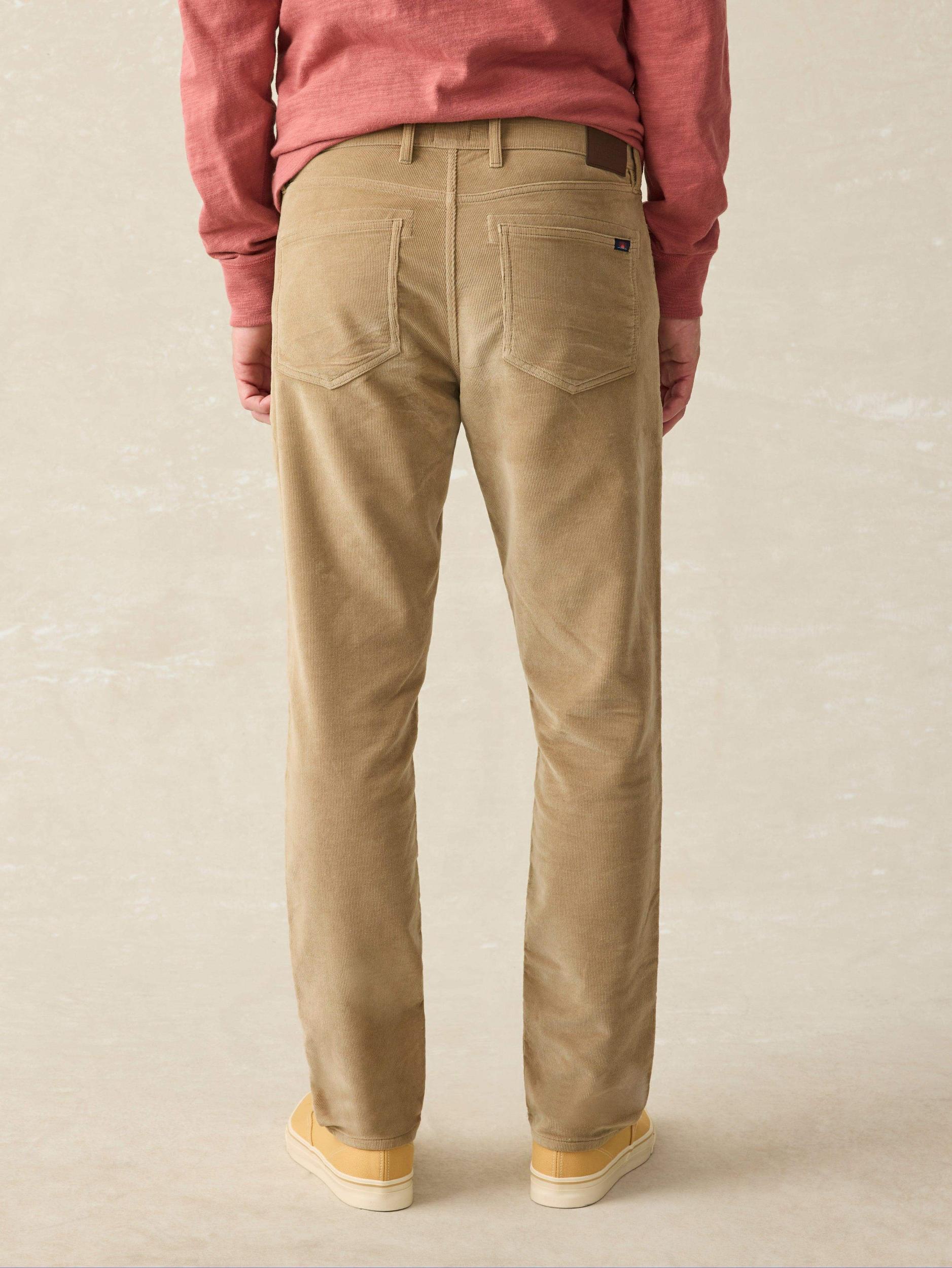Stretch Terry Corduroy 5-Pocket Pant - Barley Male Product Image