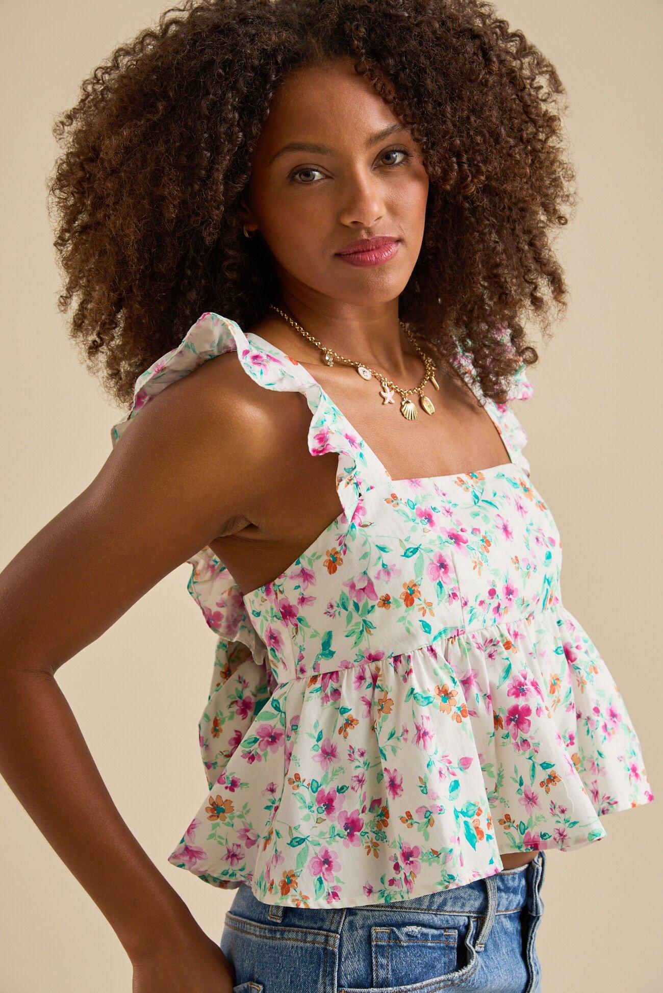 Betsy Bow Back Babydoll Tank Product Image