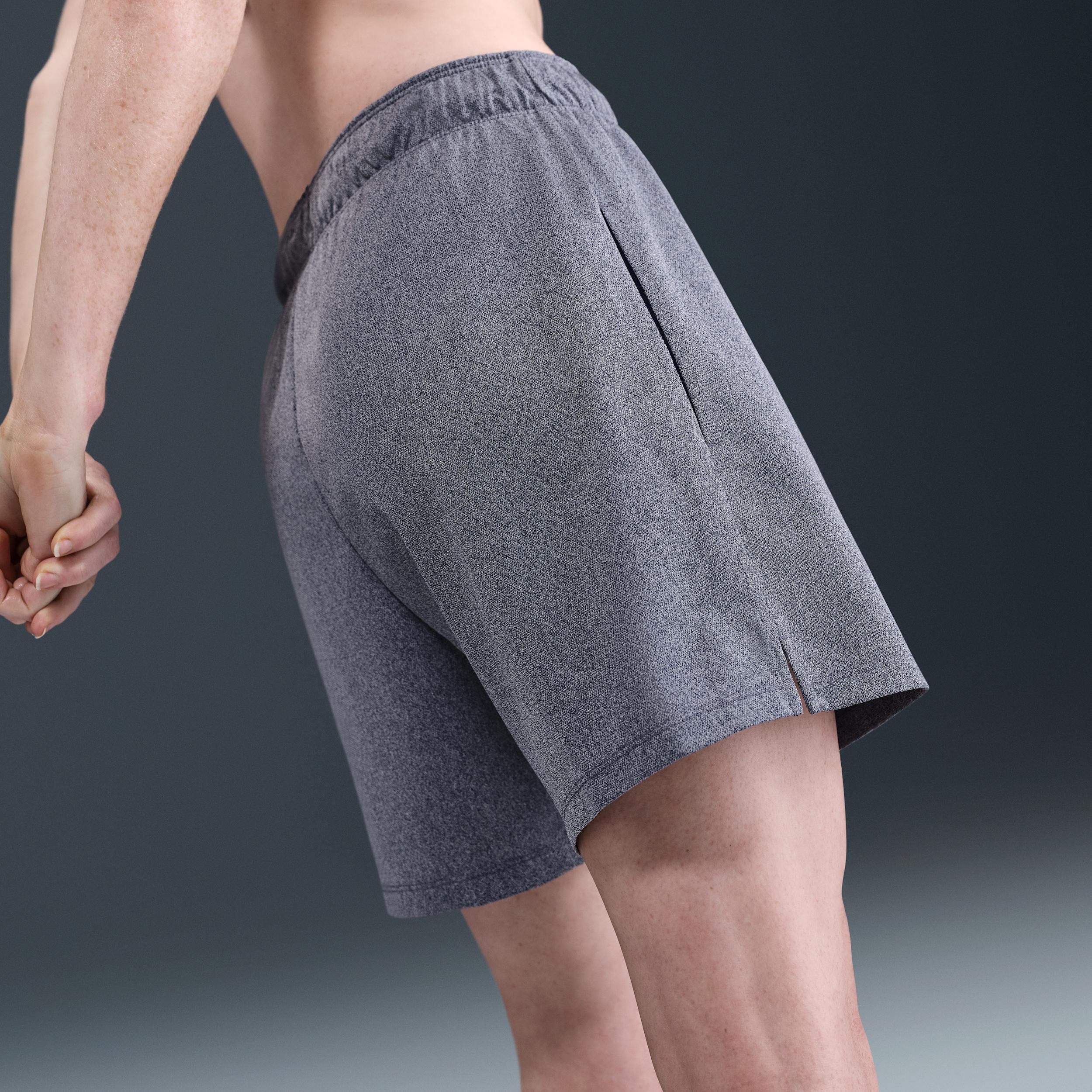 Nike Womens Attack Dri-FIT Fitness Mid-Rise 5 Unlined Shorts | DX6024-410 Product Image