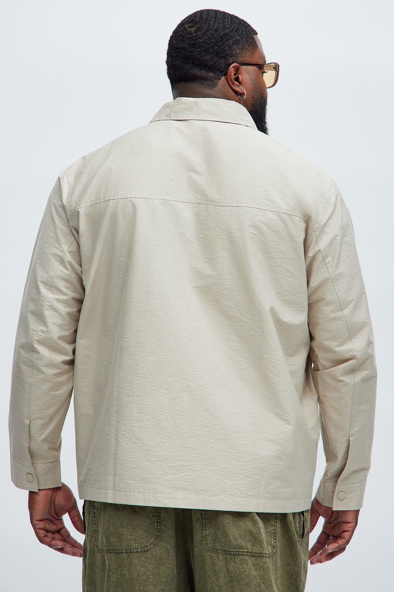 Top Tech Button Up Shirt - Tan Product Image