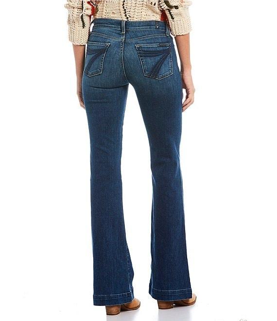 7 For All Mankind Dojo Full Length Flare Denim Jeans Product Image