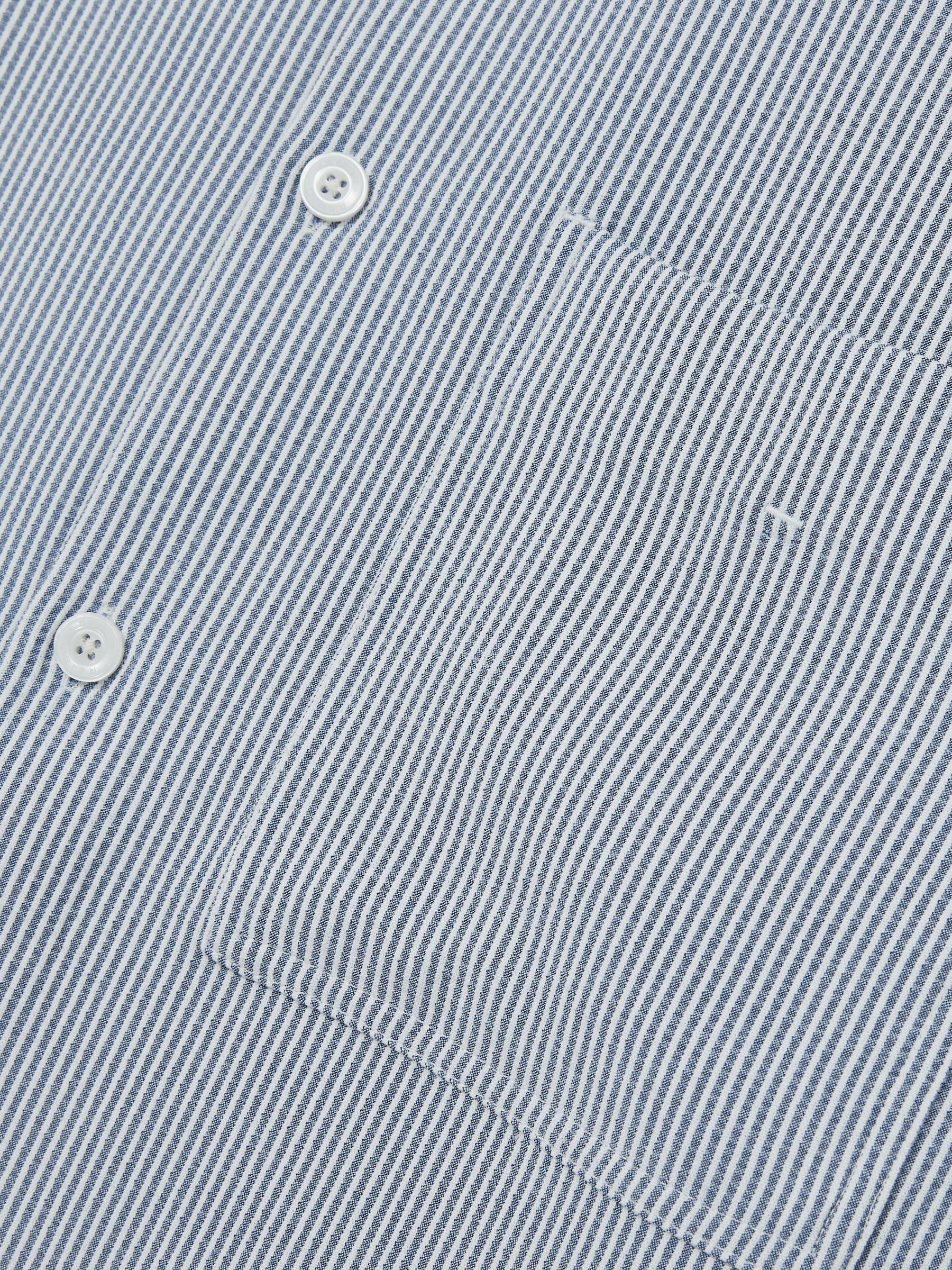 Seersucker Stripe Shirt in Soft Blue/White Product Image