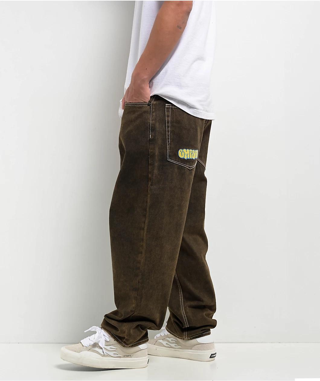 Empyre Brown Wash Ultra Loose Skate Jeans Product Image