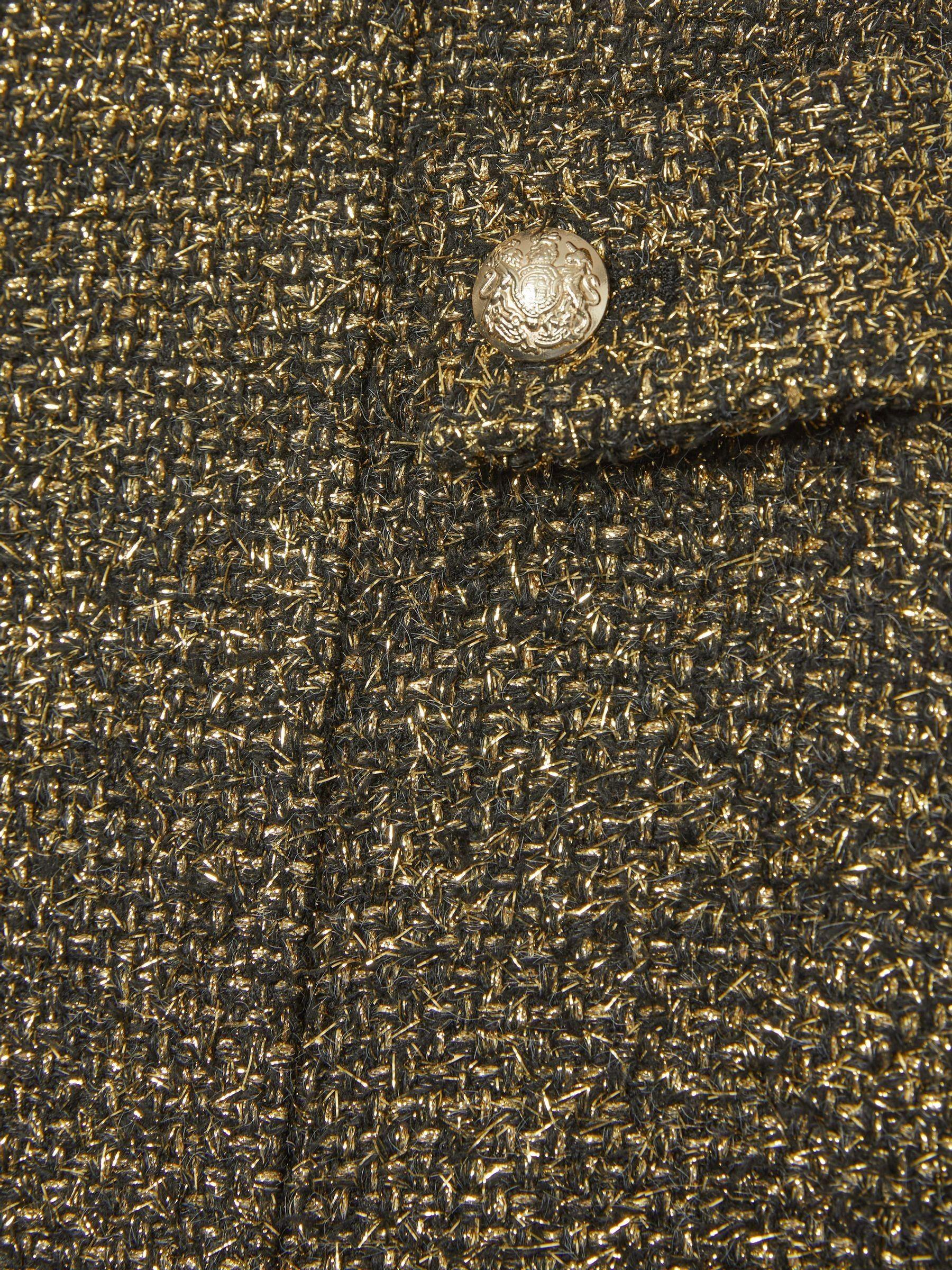 Lamé-Tweed Jacket in Gold Product Image