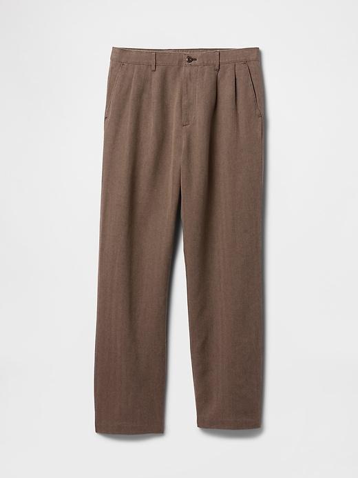 Linen-Cotton '90s Loose Pleated Khakis Product Image