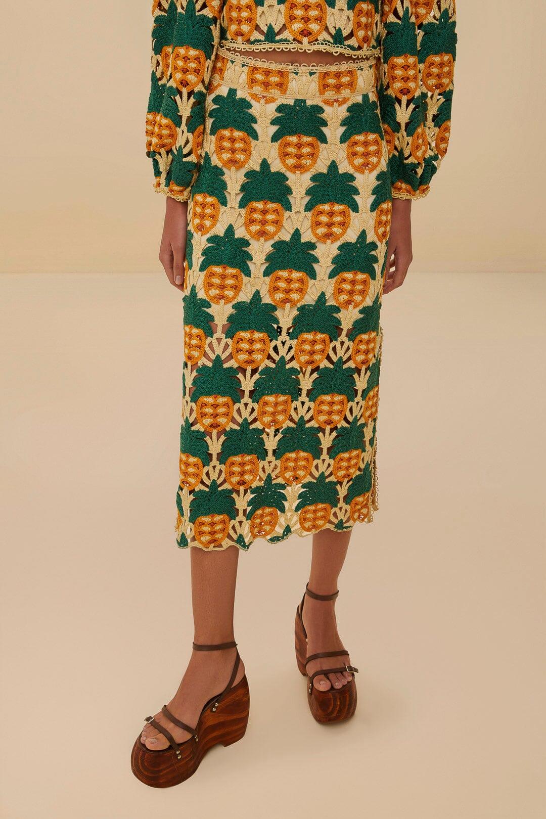 Sand Pineapple Crochet Skirt Product Image