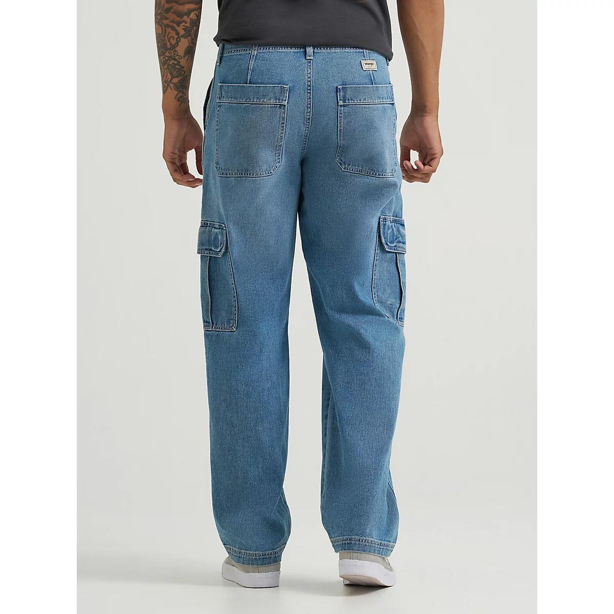 Men's Utility Denim Cargo in Mid Product Image