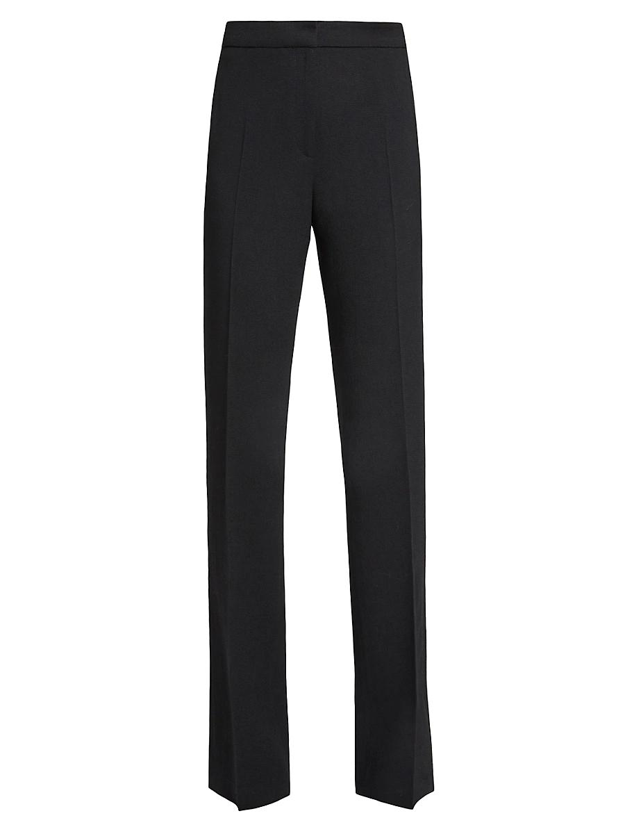 Womens Wool High-Rise Straight-Leg Pants Product Image