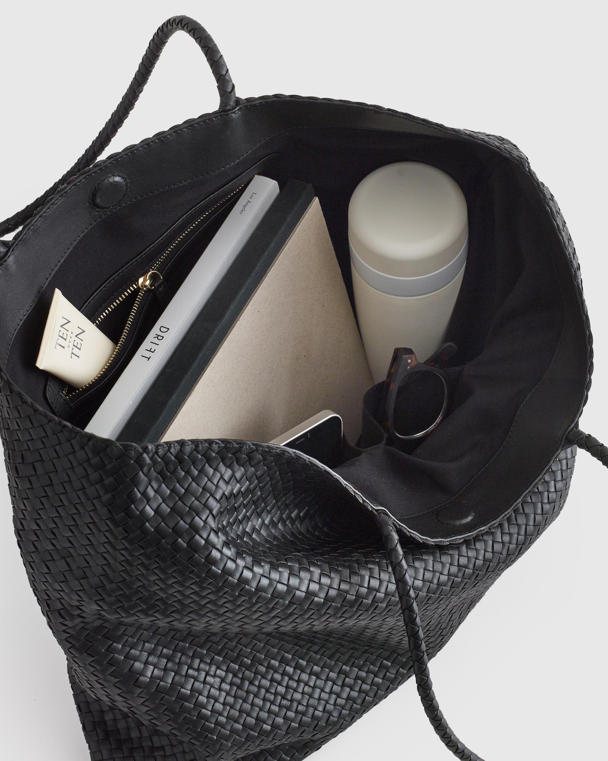 Quince | Women's Italian Leather Handwoven Tote Product Image