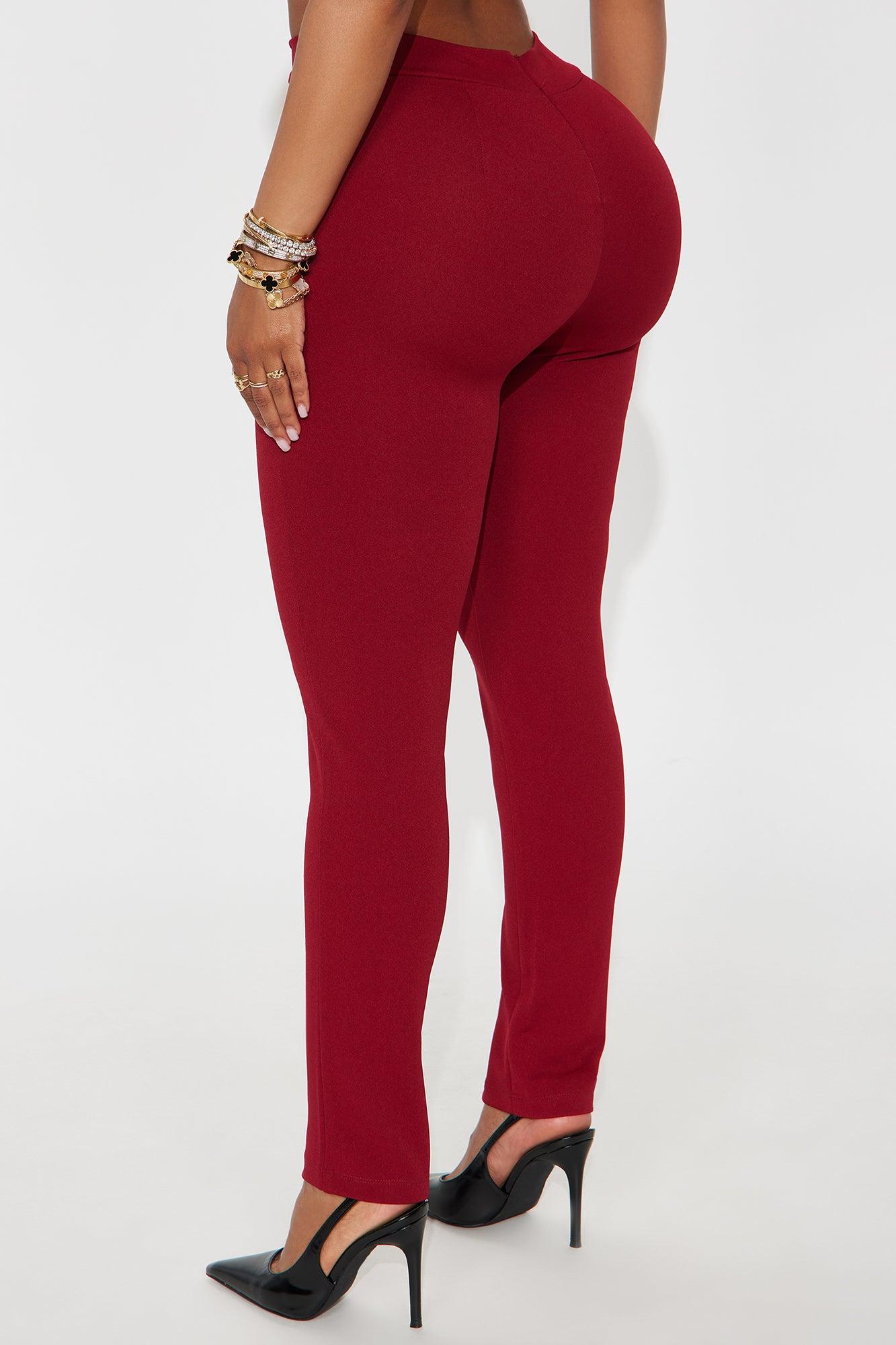 Vicky Skinny Pant - Burgundy Female Product Image