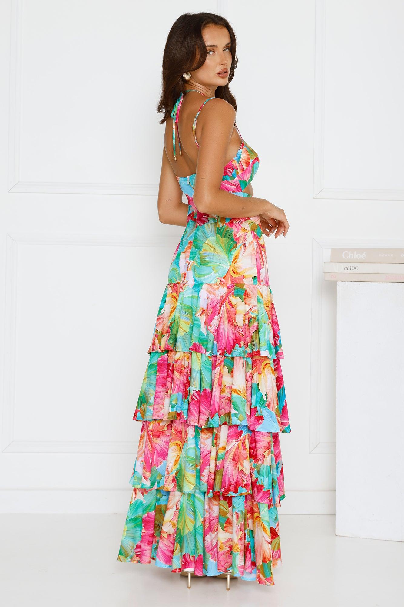 Fiesta In Paradise Maxi Dress Floral Product Image