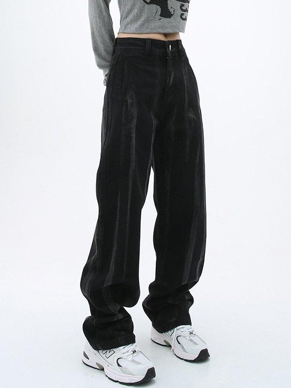 Tie Dye Black Boyfriend Jeans Product Image