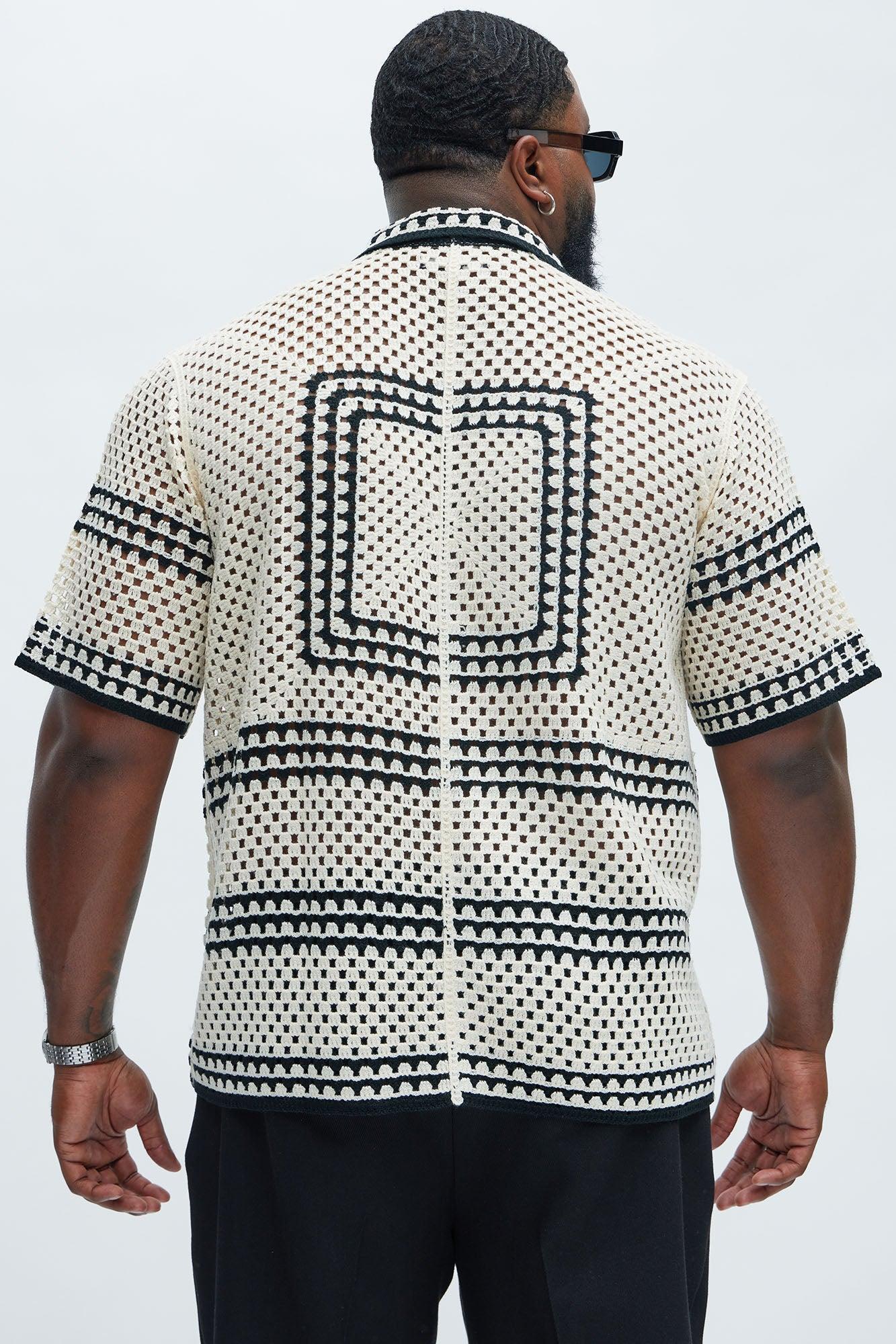 Allston Crochet Knit Shirt - Off White Product Image