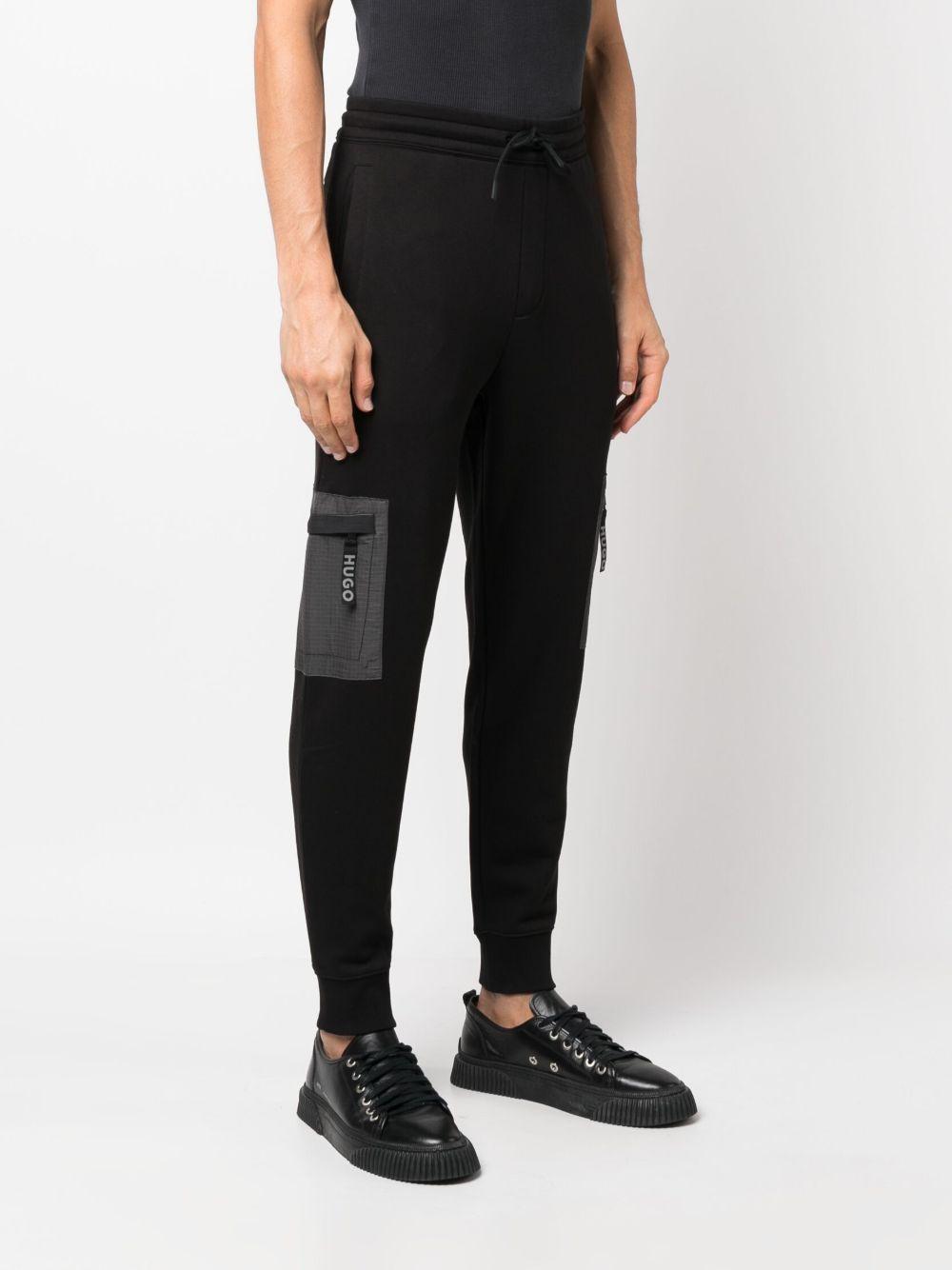 branded-zip puller cotton track pants  Product Image