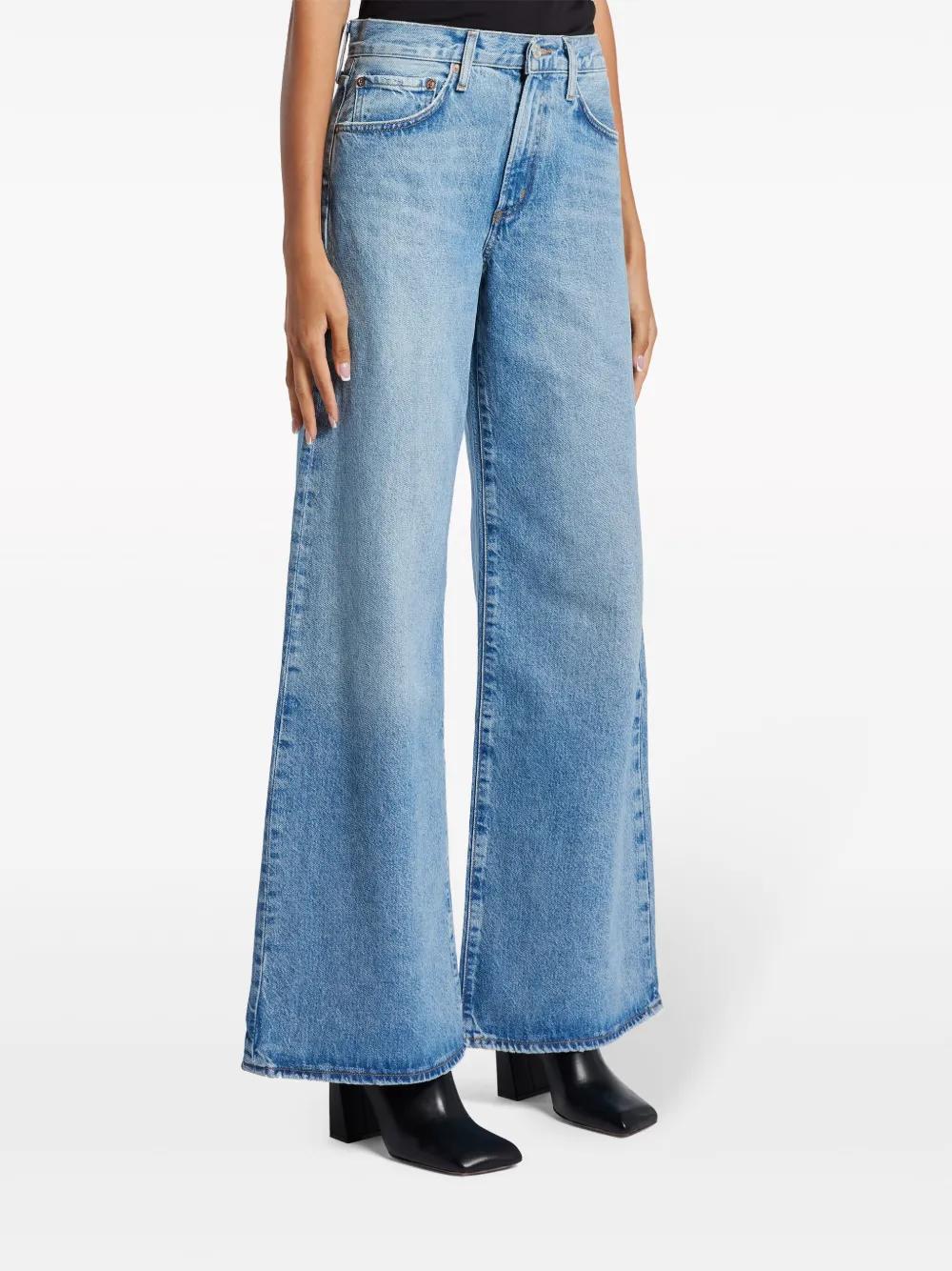 mid-rise wide-leg jeans Product Image