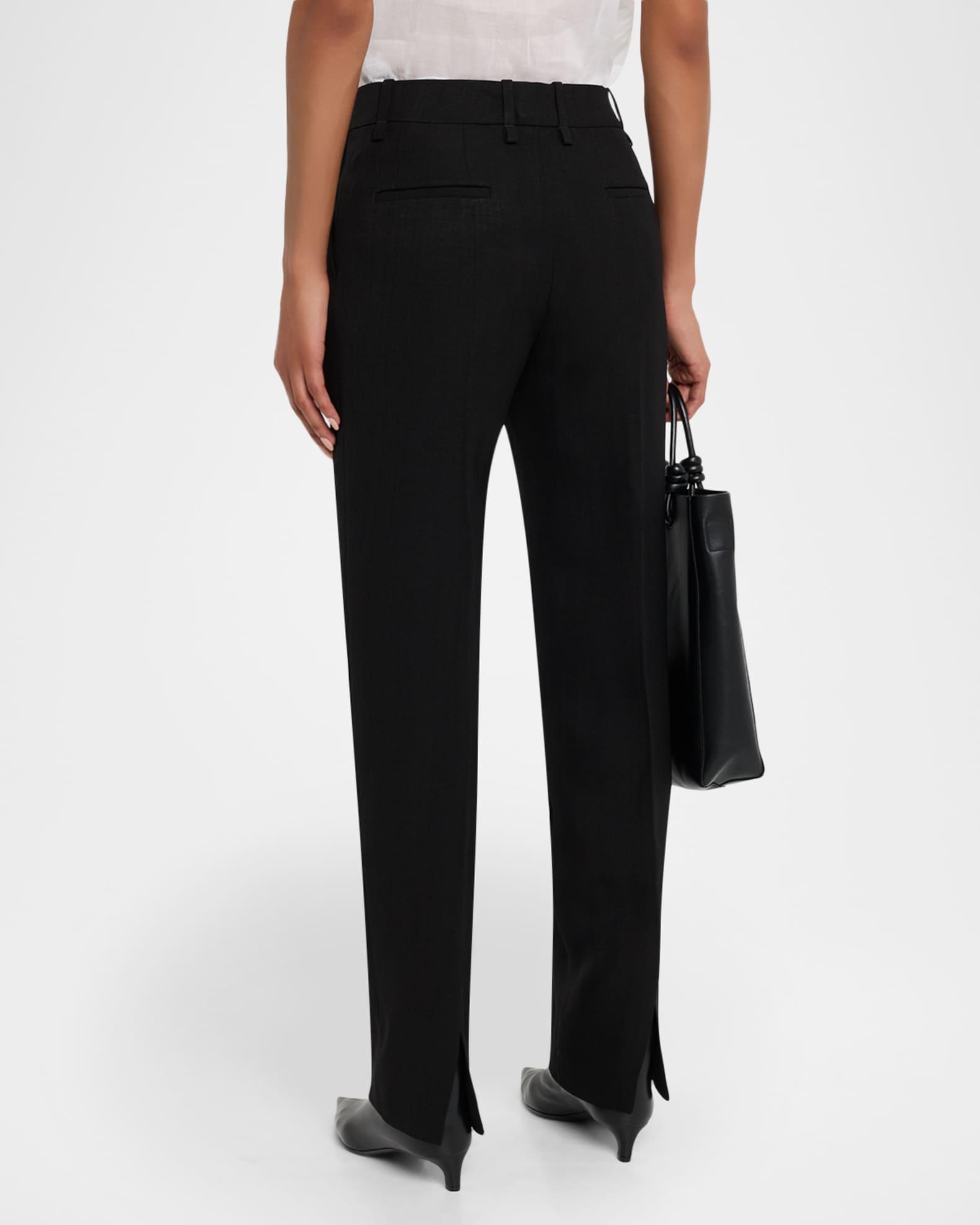 Slim-Leg Split-Hem Trousers Product Image