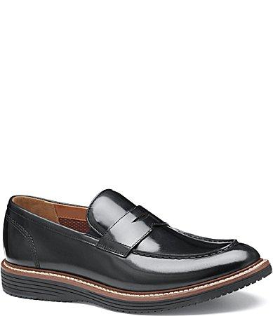 Johnston  Murphy Mens Upton Oiled Leather Penny Loafers Product Image