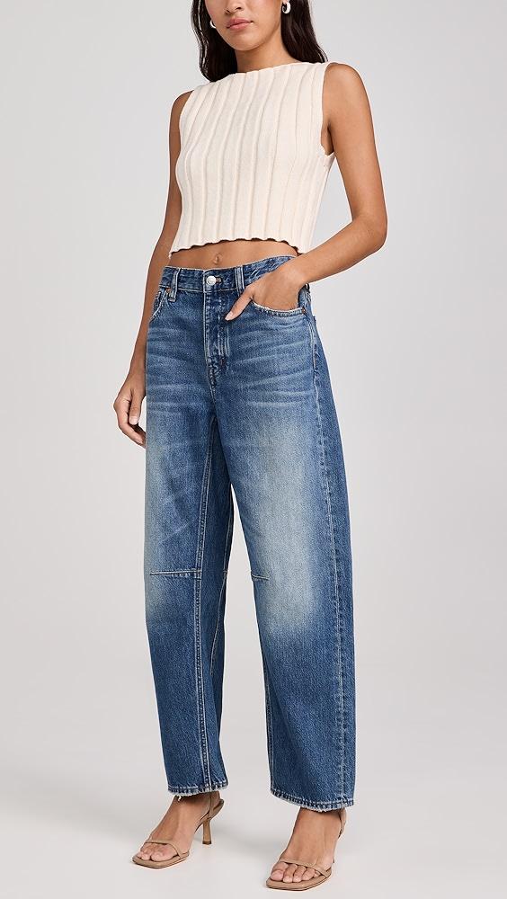 Madewell The Darted Barrel-Leg Jean | Shopbop Product Image