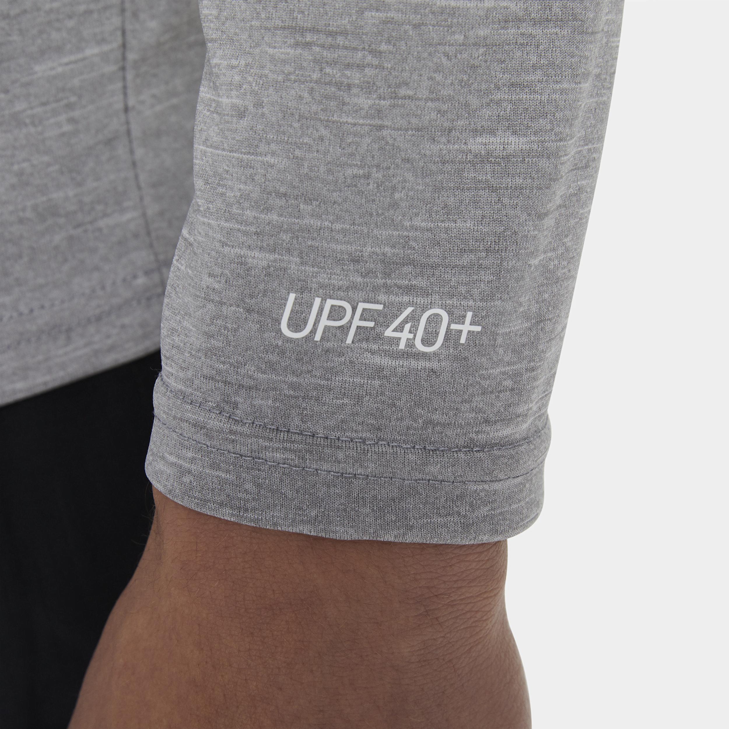 Nike Men's Heathered Long-Sleeve Hydroguard Swim Shirt Product Image