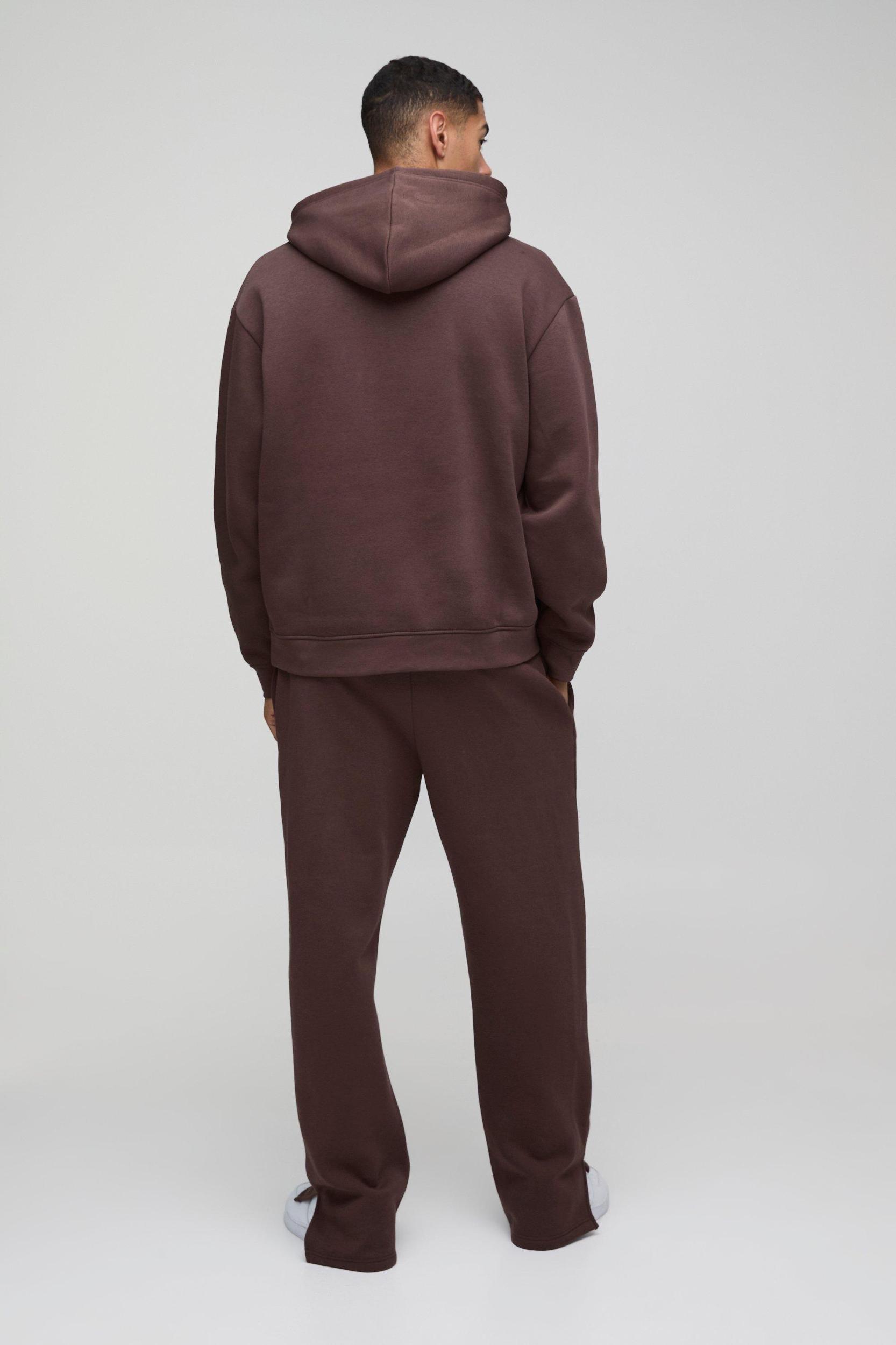 330gsm Oversized Official Hooded Flare Tracksuit | boohooMAN USA Product Image