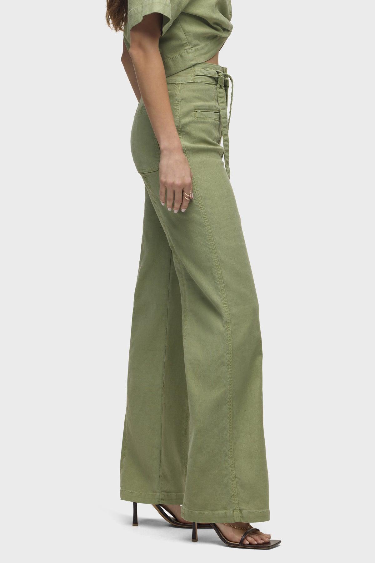 Tie Waist Pintucked Trouser Pant Female Product Image