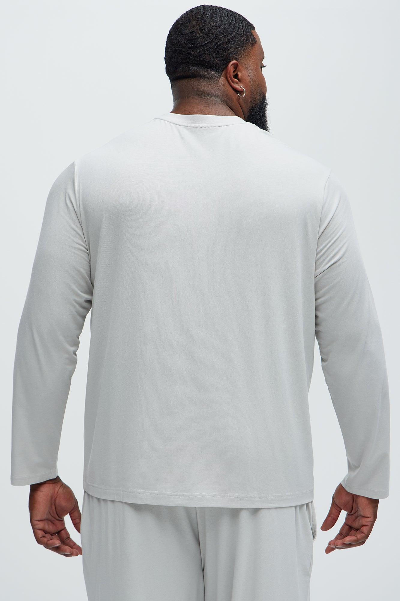 Essential Modal Lounge Long Sleeve Tee - Grey Product Image