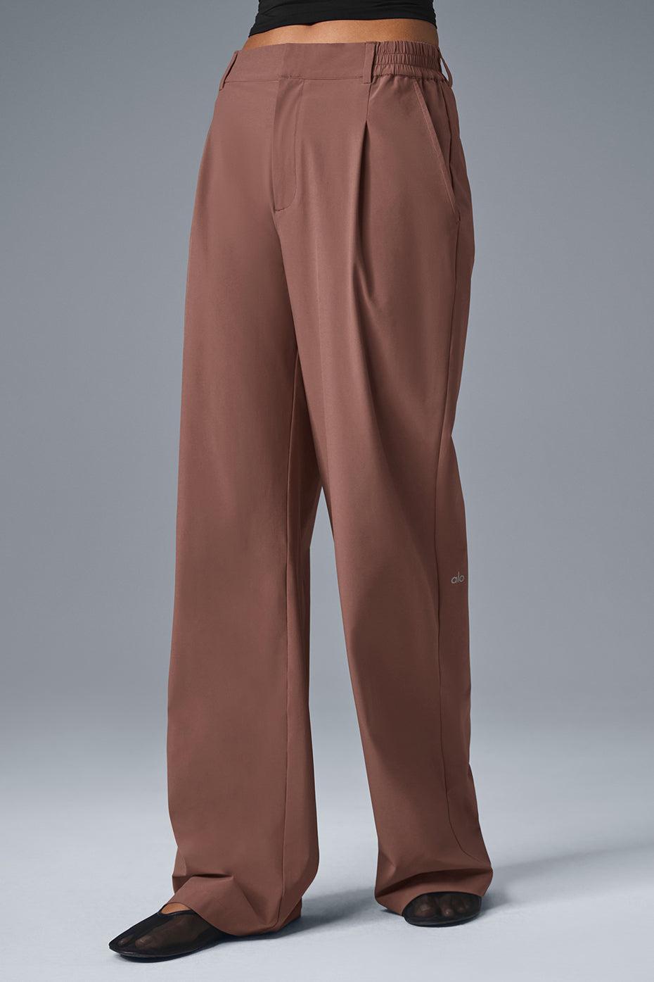 High-Waist Pursuit Trouser (Long) - Chestnut Product Image