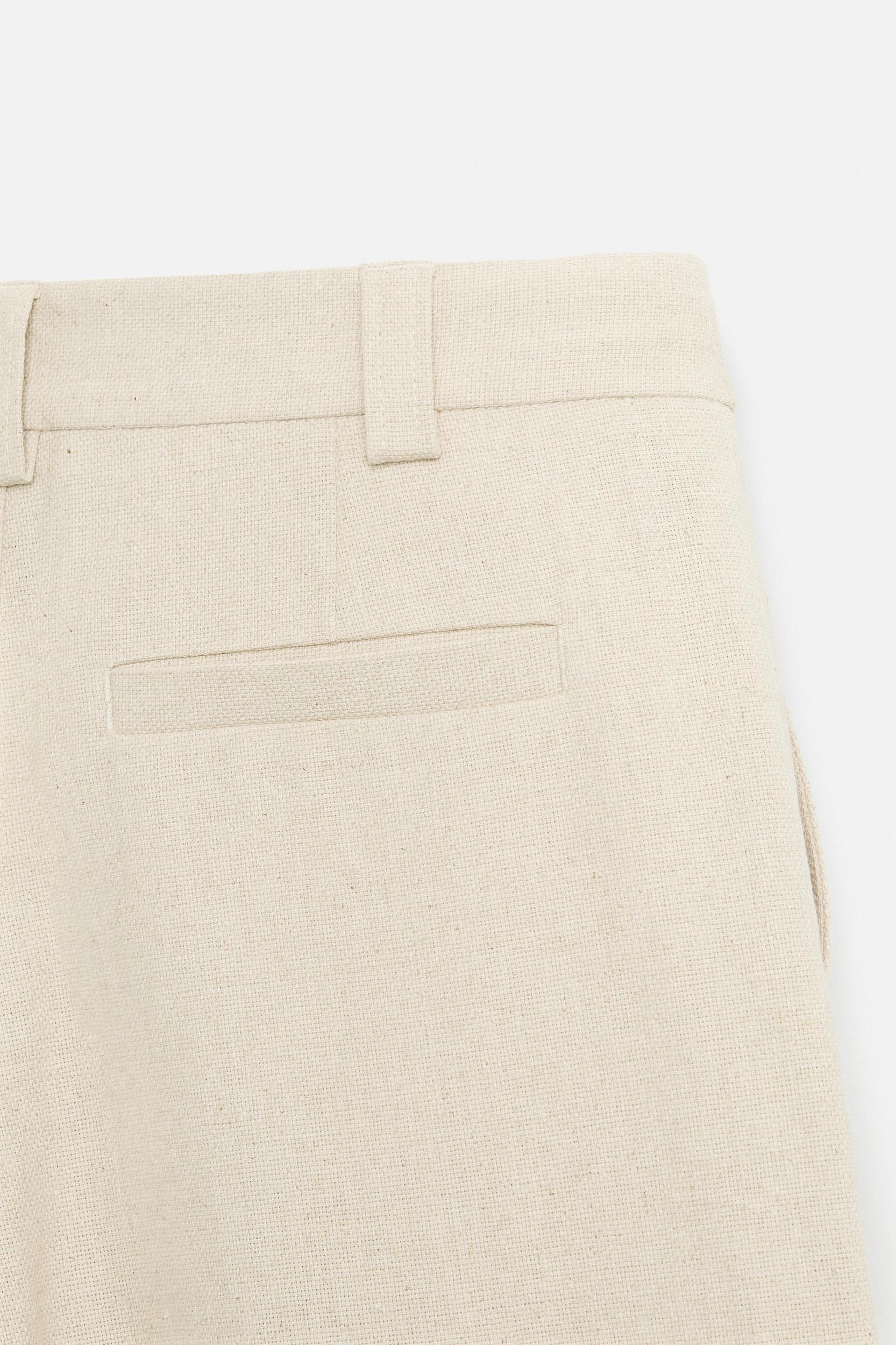 STRUCTURED LINEN SUIT PANTS Product Image