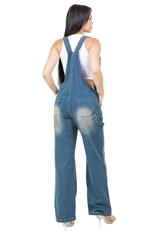 WOMEN FASHION DENIM OVERALLS PANTS Product Image