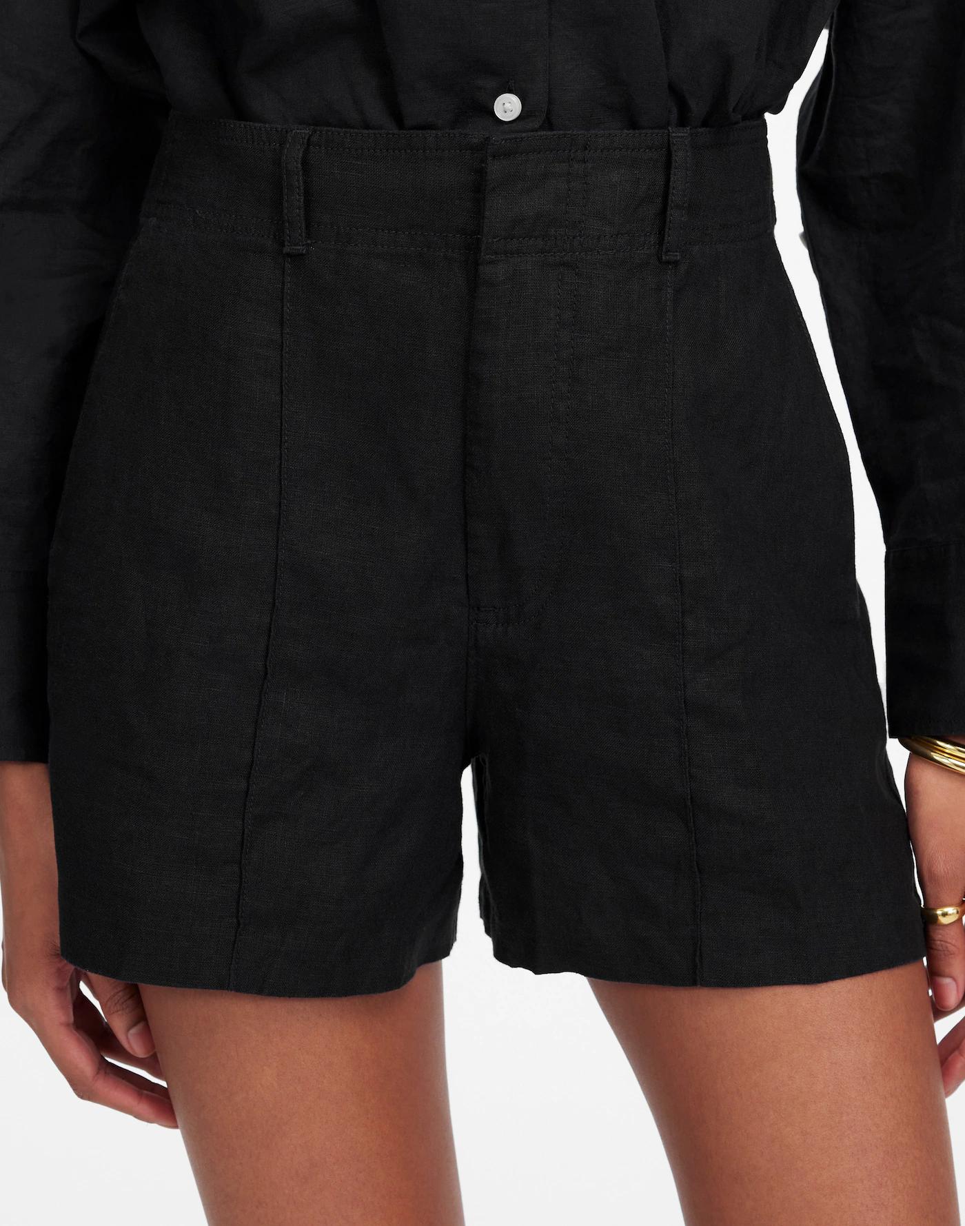 Pintucked Shorts in 100% Linen Product Image