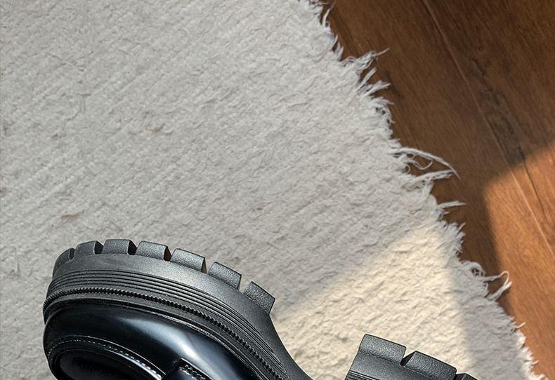 Platform Chunky-Heel Penny Loafers Product Image