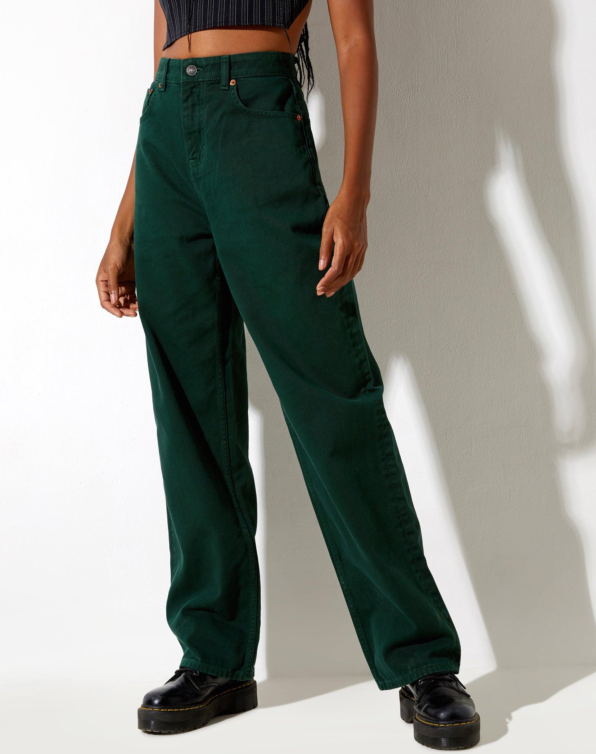 Parallel Jeans in Forest Green Product Image