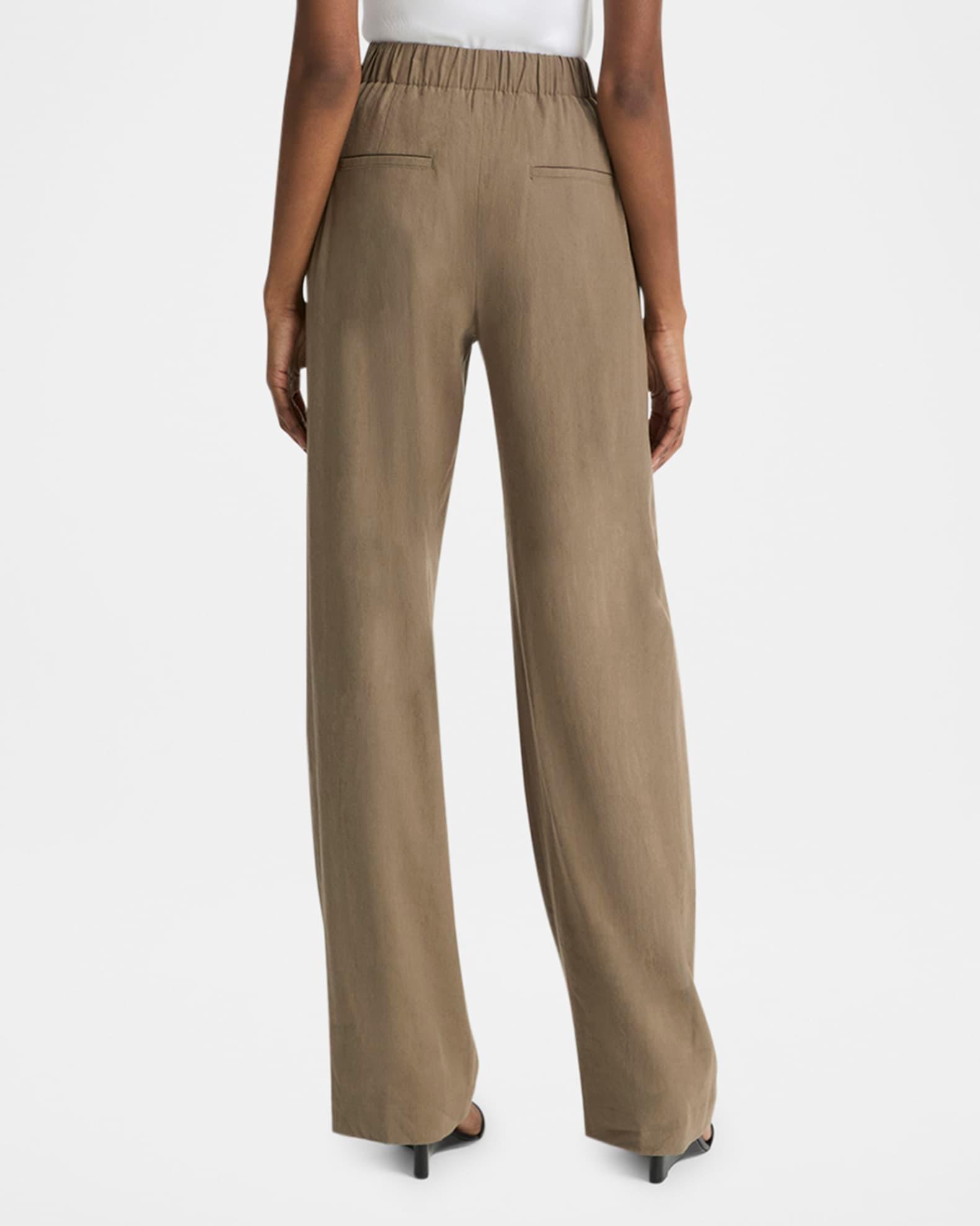 High-Rise Pull-On Linen Pants Product Image