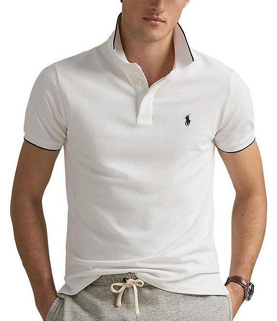 Polo Ralph Lauren Classic Fit Tipped Stretch Mesh Short Sleeve Polo Shirt Product Image